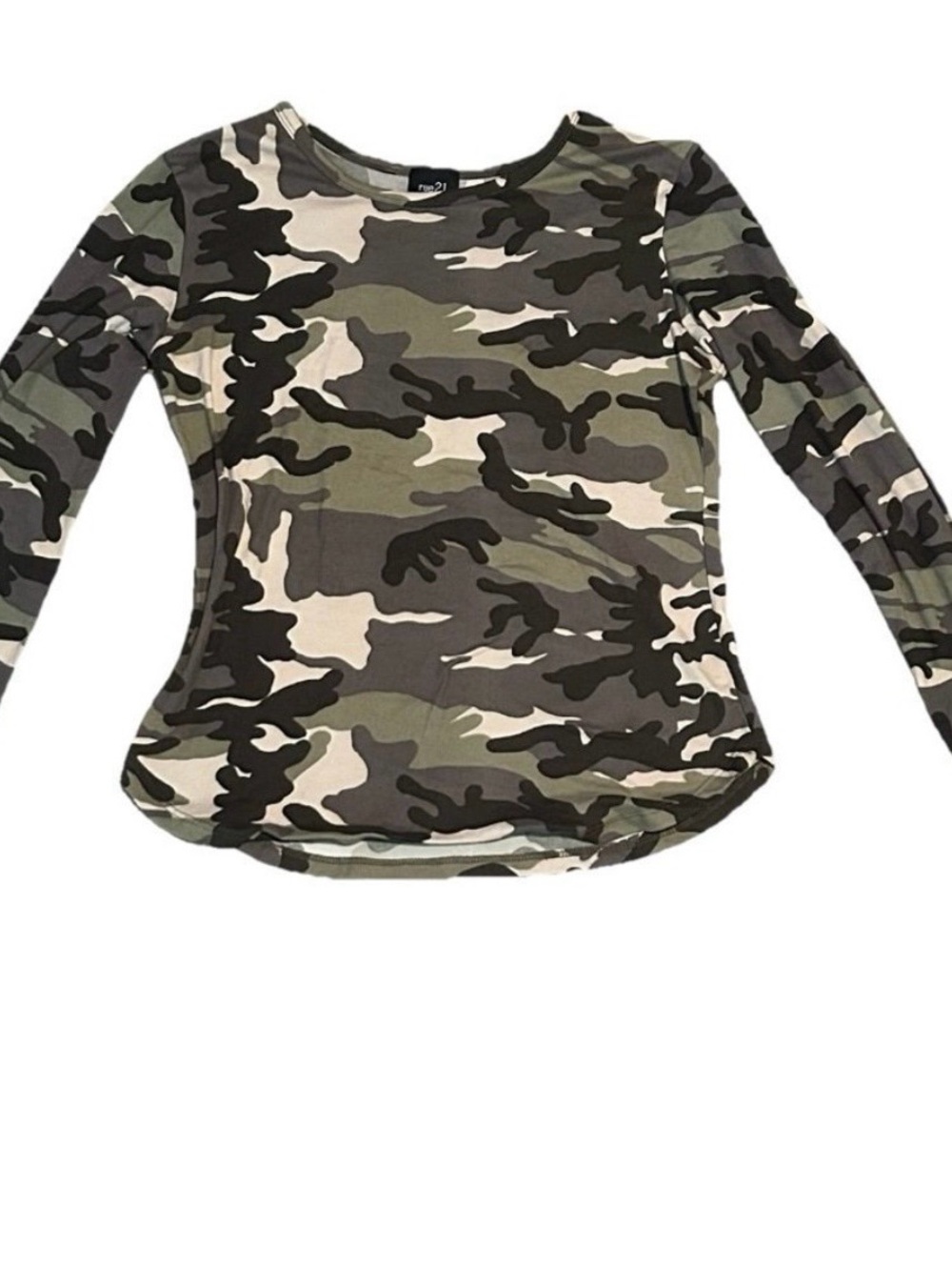 Women's Rue21 Camouflage Long Sleeve Top Size M